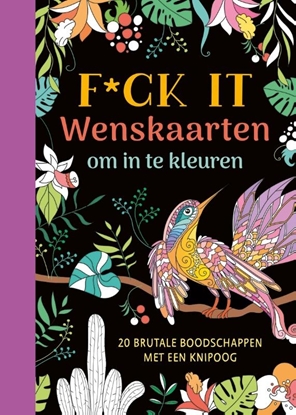 Afbeeldingen van F*ck it - Wenskaarten om in te kleuren