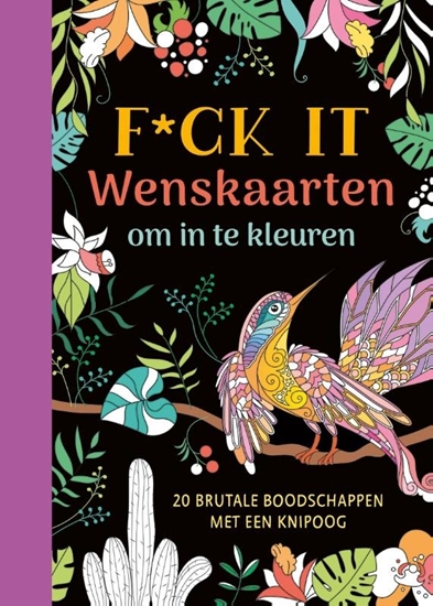 Afbeelding van F*ck it - Wenskaarten om in te kleuren