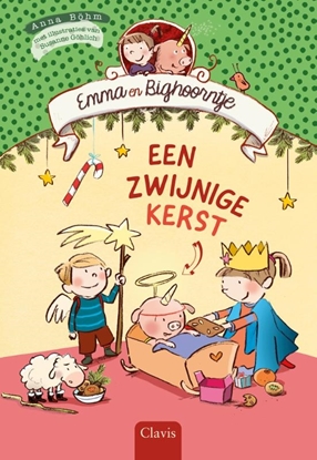 Afbeeldingen van Emma en Bighoorntje Een zwijnige kerst!