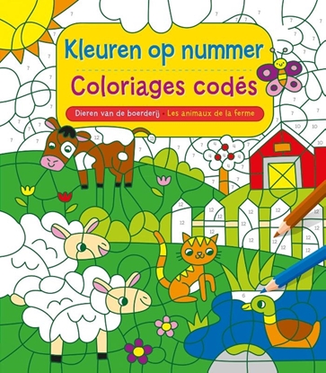Afbeeldingen van Dieren van de boerderij Kleuren op nummer / Les animaux de la ferme - Coloriages codés