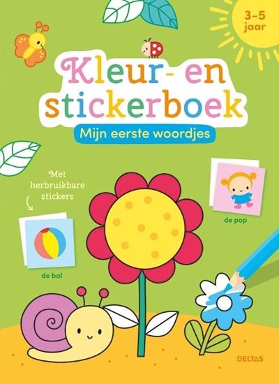 Afbeelding van Mijn eerste woordjes kleur- en stickerboek 3-5 jaar