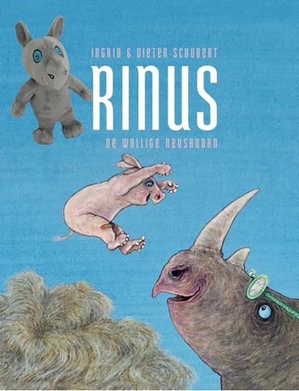 Afbeelding van Rinus, de wollige neushoorn met knuffel