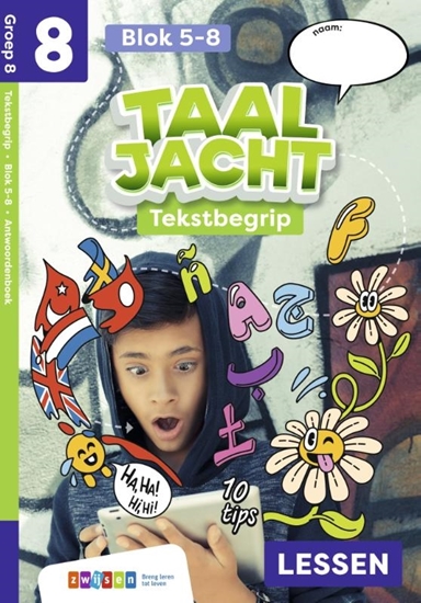 Afbeelding van Taaljacht Groep 8 blok 5-8 tekstbegrip antwoordenboek