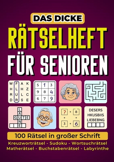 Afbeelding van Das dicke Rätselheft für Senioren - 100 Rätsel in großer Schrift
