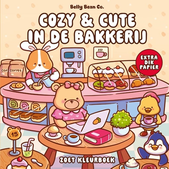 Afbeelding van Cozy & cute kleurboek Belly Bean Co. Cozy & cute in de bakkerij
