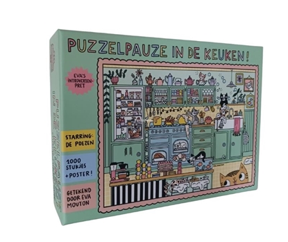 Afbeeldingen van Eva's introvertenpret: Puzzelpauze in de keuken