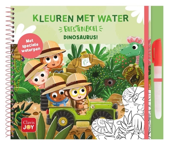 Afbeelding van Beestenboel Kleuren met water Dinosaurus