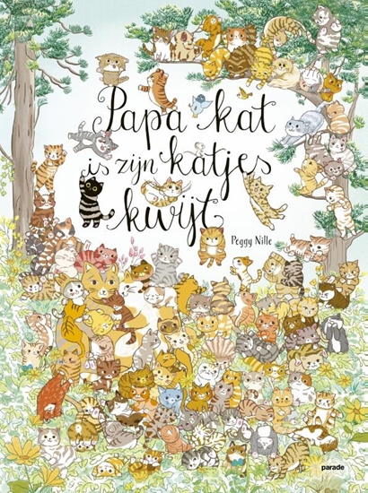 Afbeelding van Papa kat is zijn 100 katjes kwijt