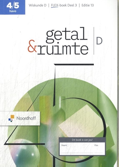 Afbeelding van Getal & Ruimte 4/5 havo wiskunde D FLEX boek 3