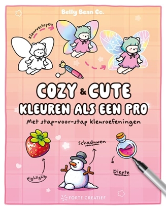 Afbeeldingen van Cozy & cute kleurboek Belly Bean Co. Cozy & cute kleuren als een pro