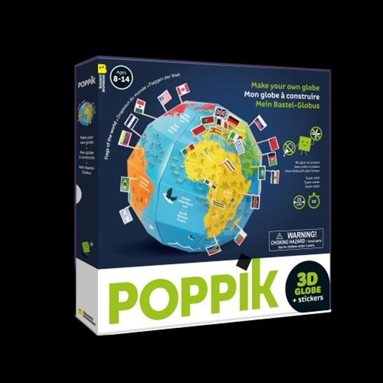 Afbeelding van Vlaggen van de wereld - 3D wereldbol inclusief stickers