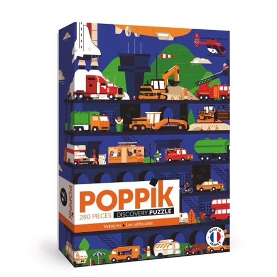Afbeelding van Voertuigen - puzzel met 285 stukjes en poster