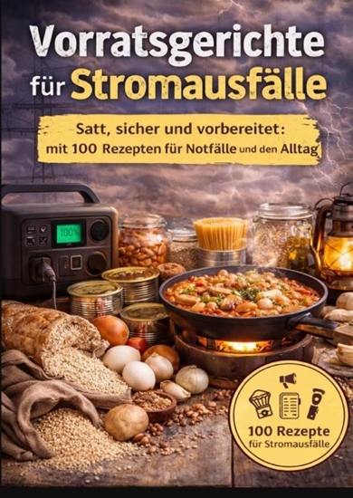 Afbeelding van Vorratsgerichte für Stromausfälle :Satt, sicher und vorbereitet mit 100 Rezepten für Notfälle und den Alltag