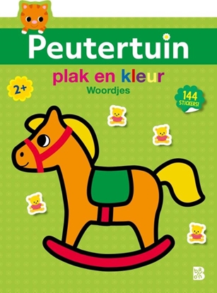 Afbeeldingen van Peutertuin Plak en kleur woordjes