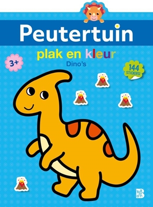 Afbeeldingen van Peutertuin Plak en kleur Dino's