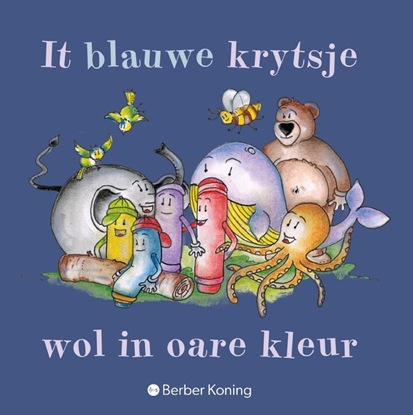Afbeeldingen van It blauwe krytsje wol in oare kleur