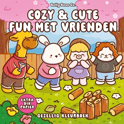 Afbeeldingen van Cozy & cute kleurboek Belly Bean Co. Cozy & cute fun met vrienden