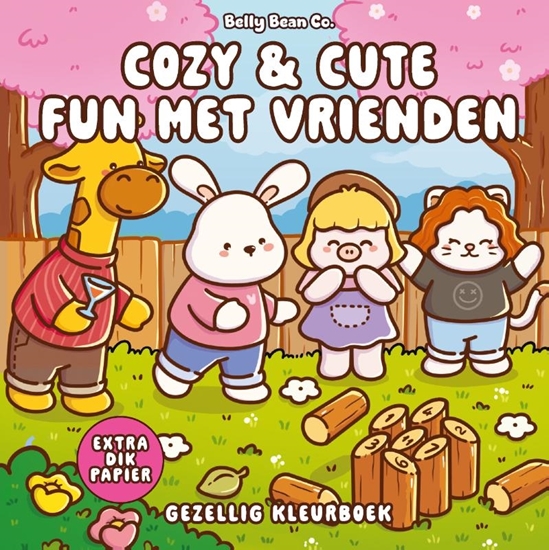 Afbeelding van Cozy & cute kleurboek Belly Bean Co. Cozy & cute fun met vrienden