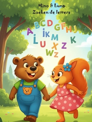 Afbeeldingen van Mino & Luna zoeken de letters