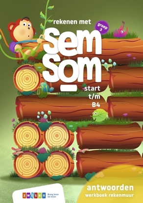 Afbeeldingen van Rekenen met Semsom Groep 3 rekenmuur blok start t/m 4 antwoordenboek