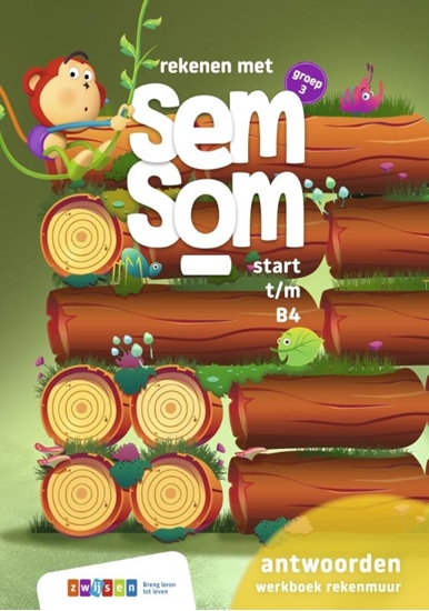 Afbeelding van Rekenen met Semsom Groep 3 rekenmuur blok start t/m 4 antwoordenboek