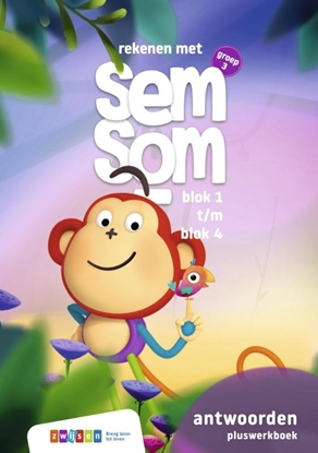 Afbeeldingen van Rekenen met Semsom Groep 3 Plus blok 1 t/m 4 antwoordenboek