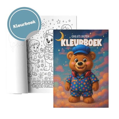 Afbeeldingen van Gradje Dromenreeks Gradje's dromen kleurboek Set (5 stuks)