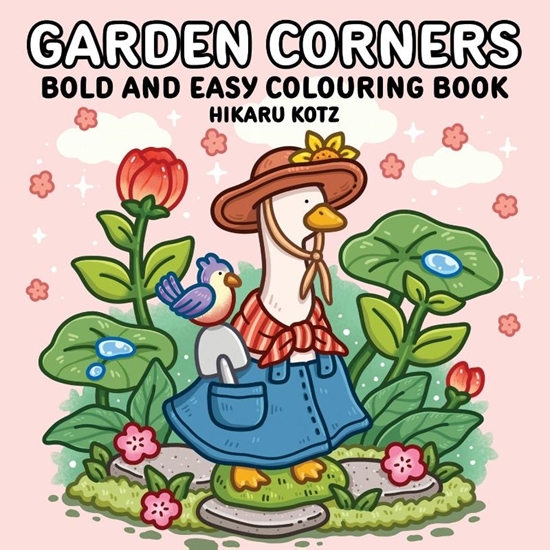 Afbeelding van Hikaru Kotz Colouring Books Garden Corners: Bold and Easy Colouring Book for All Ages