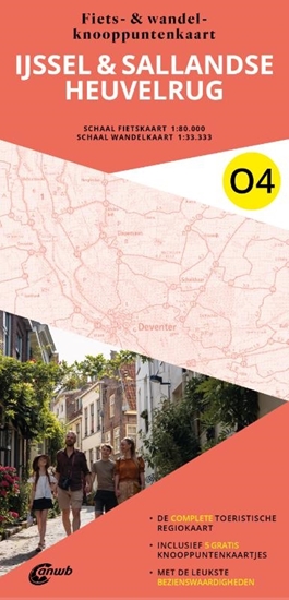 Afbeelding van ANWB Fiets en wandelknooppuntenkaart O4. IJssel & Sallandse Heuvelrug