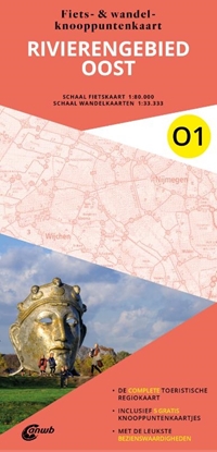 Afbeeldingen van ANWB Fiets en wandelknooppuntenkaart O1. Rivierengebied Oost