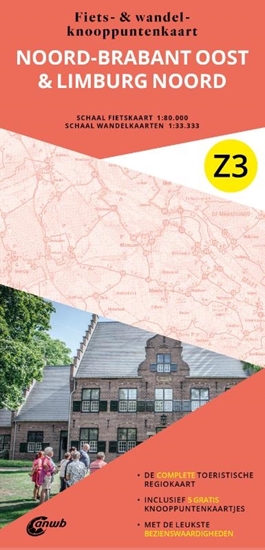 Afbeelding van ANWB Fiets en wandelknooppuntenkaart Z3. Noord-Brabant oost, Limburg noord