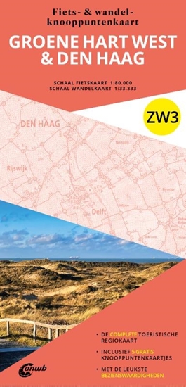 Afbeelding van ANWB Fiets en wandelknooppuntenkaart ZW3. Groene Hart west & Den Haag