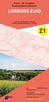 Afbeeldingen van ANWB Fiets en wandelknooppuntenkaart Z1. Limburg Zuid