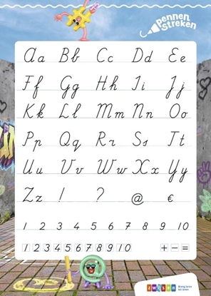 Afbeeldingen van Pennenstreken Groep 7/8 letterkaarten verbonden schrift (10v)