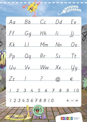 Afbeeldingen van Pennenstreken Groep 7/8 letterkaarten blokschrift (10v)