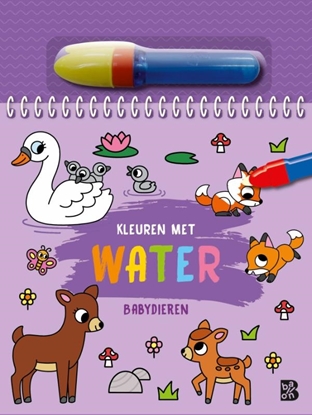Afbeeldingen van Kleuren met water Babydieren