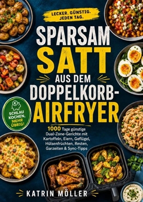 Afbeeldingen van Sparsam satt aus dem Doppelkorb-Airfryer