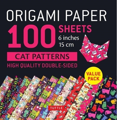 Afbeeldingen van Origami Paper 100 sheets Cat Patterns 6" (15 cm)