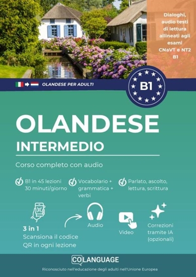 Afbeelding van Imparare l'olandese B1 intermedio. Corso completo dall'A2 al B1 con audio (Nederlands voor Italianen)