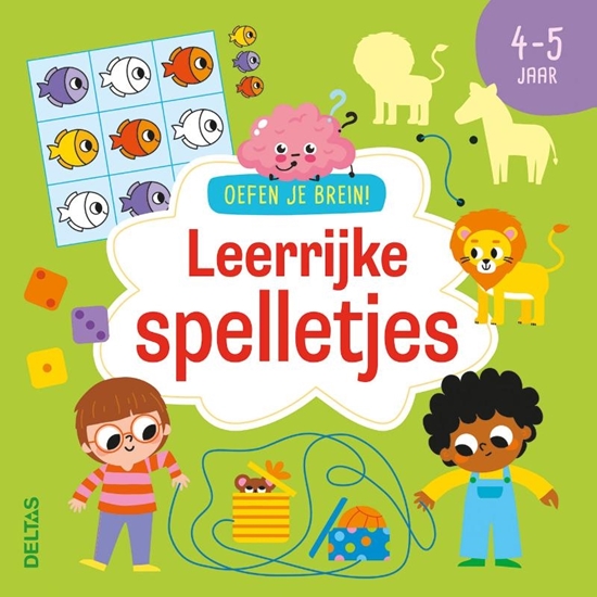 Afbeelding van Oefen je brein! Leerrijke spelletjes 4-5 jaar