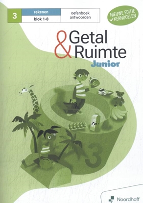 Afbeeldingen van Getal & Ruimte Junior groep 3 blok 1-8 rekenen Oefenboek/antwoorden