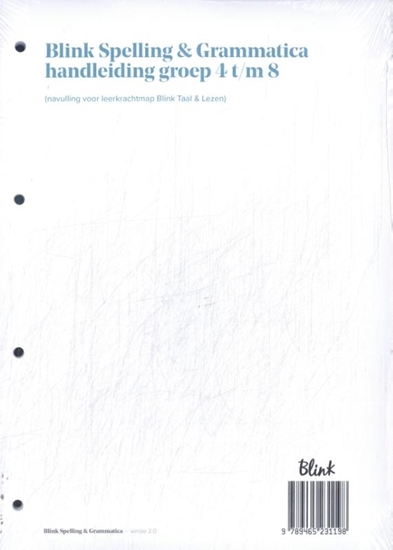 Afbeelding van Blink Spelling Blink Spelling & Grammatica groep 4 t/m 8 handleiding