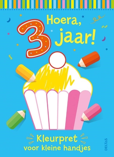 Afbeelding van Hoera, 3 jaar! Kleurpret voor kleine handjes