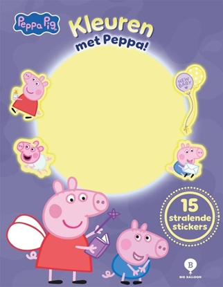 Afbeeldingen van Peppa Pig Kleuren met Peppa Pig glow in the dark