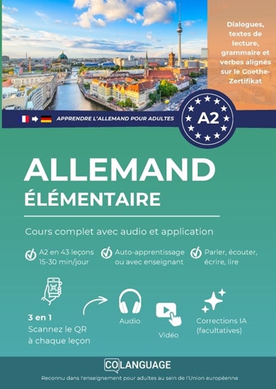 Afbeelding van Apprendre l'allemand A2 élémentaire: cours complet avec audio et application