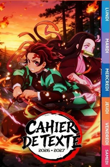 Afbeelding van Cahier de Texte 2026 2027 Demon Slayer