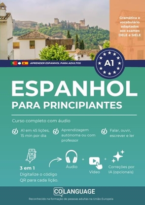Afbeeldingen van Aprender espanhol A1 para principiantes. Curso completo com áudio