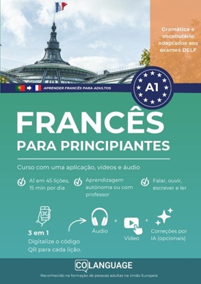 Afbeeldingen van Aprender francês A1 para principiantes. Curso com uma aplicação, vídeos e áudio