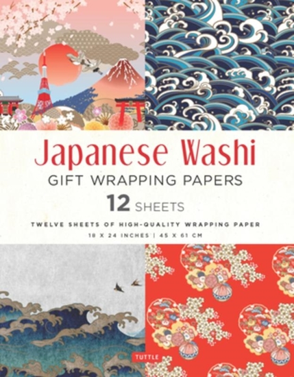 Afbeelding van Japanese Washi Gift Wrapping Papers - 12 Sheets