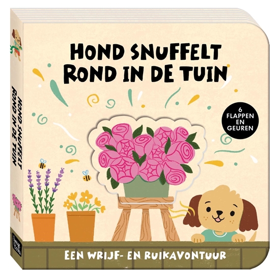 Afbeelding van Hond snuffelt rond in de tuin